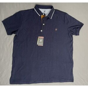 NEW! Beverly Hills Polo Club Collar Shirt Mens Size X-Large Blue Short Sleeve